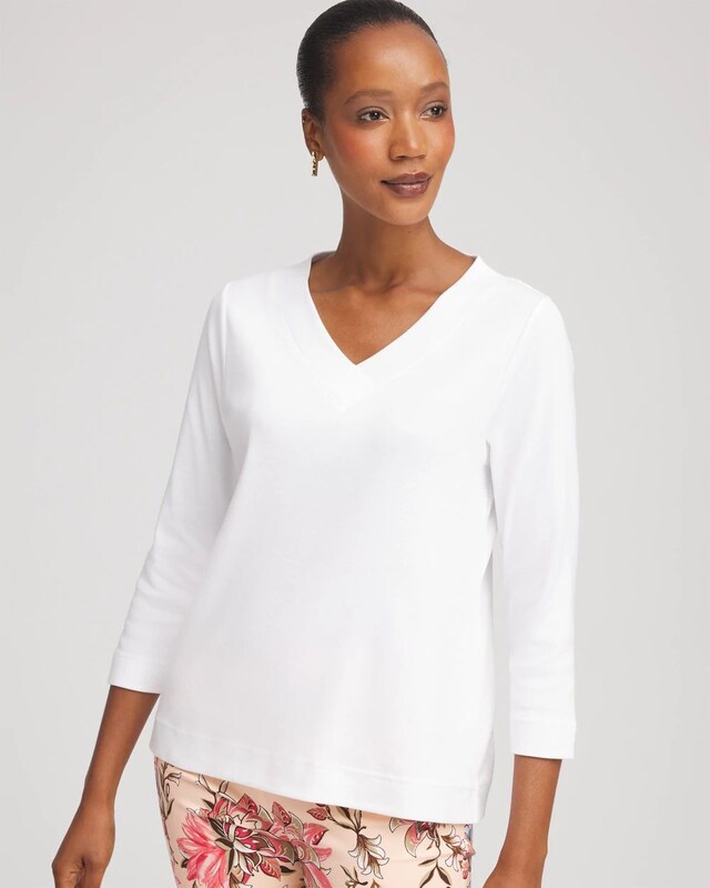 Short Pima 3/4 Sleeve Tee
